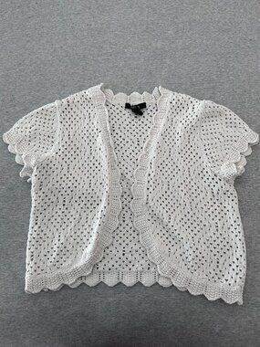 Cropped Crochet Cardigan